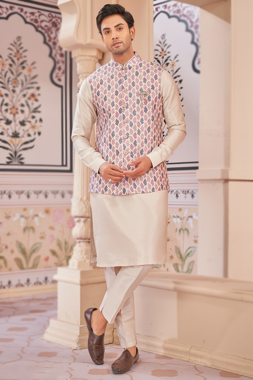 Shalwar Kameez White Kurta Matching Shoes Ivory Kurta And Pant Set