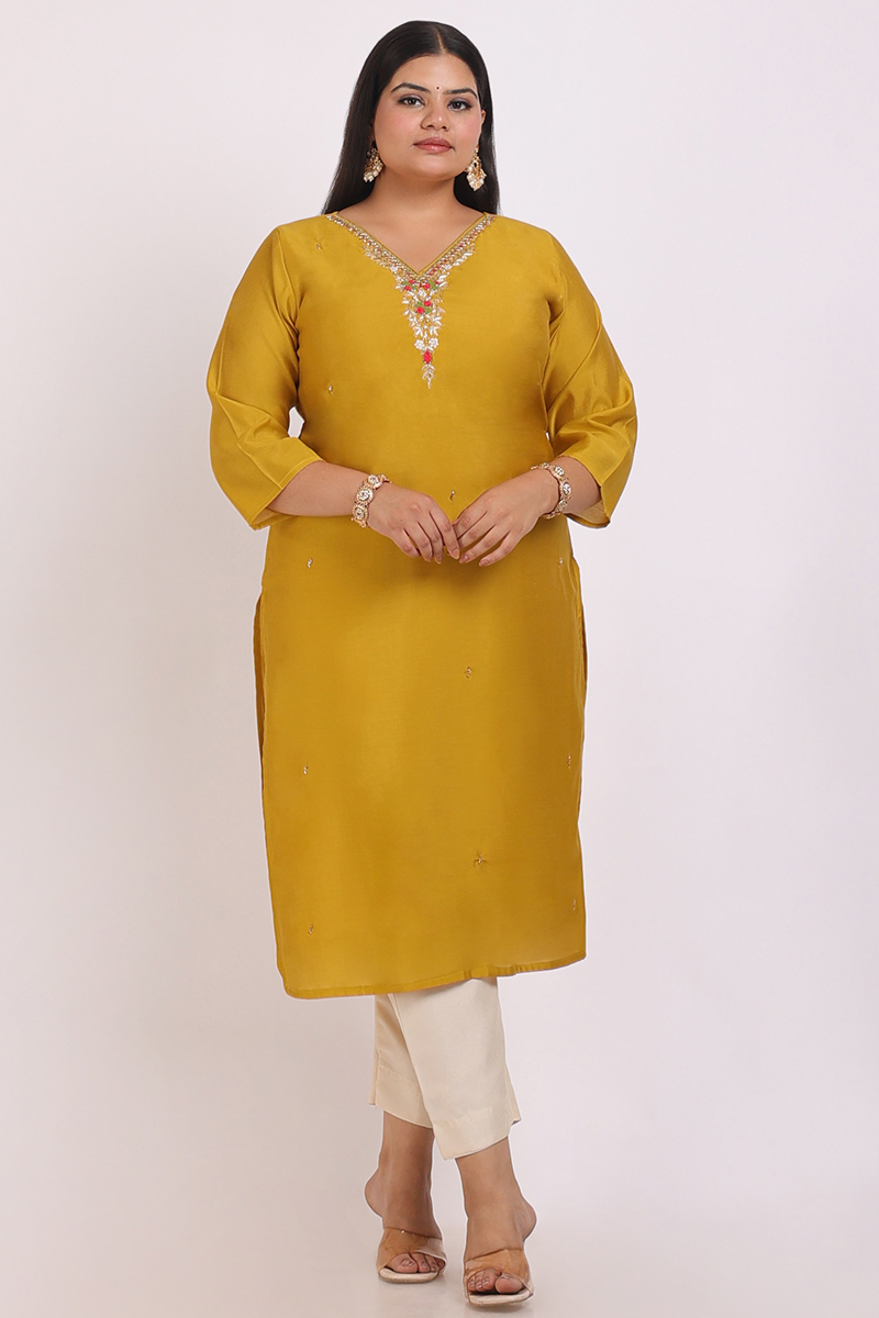 Shops mustard kurtis