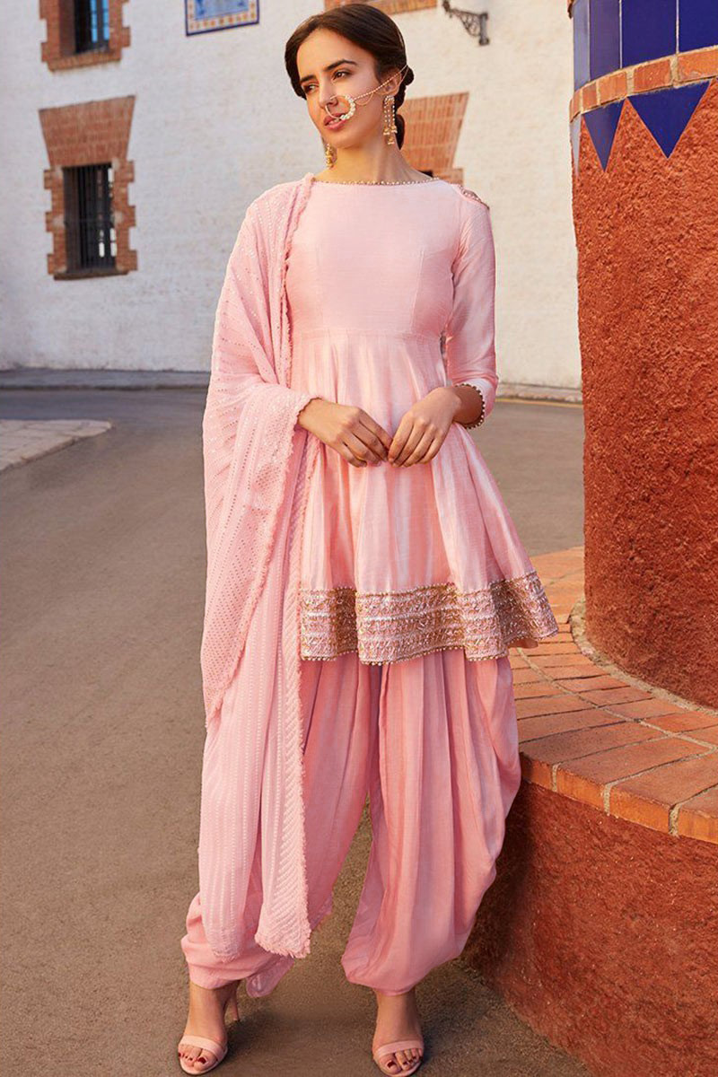 Punjabi pink suit hotsell