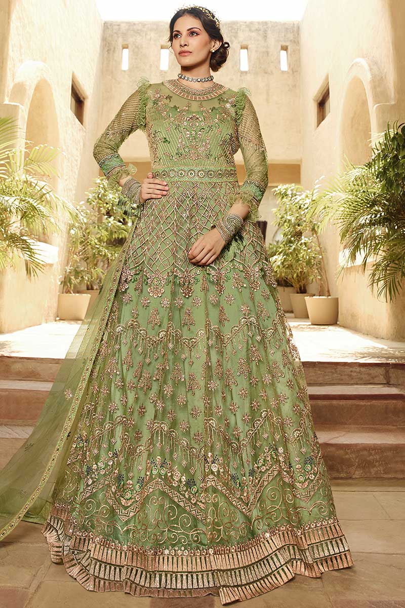 sage green anarkali dress Buy Festival Plus Size Suits Net Suit LSTV110746 blue wedding dress