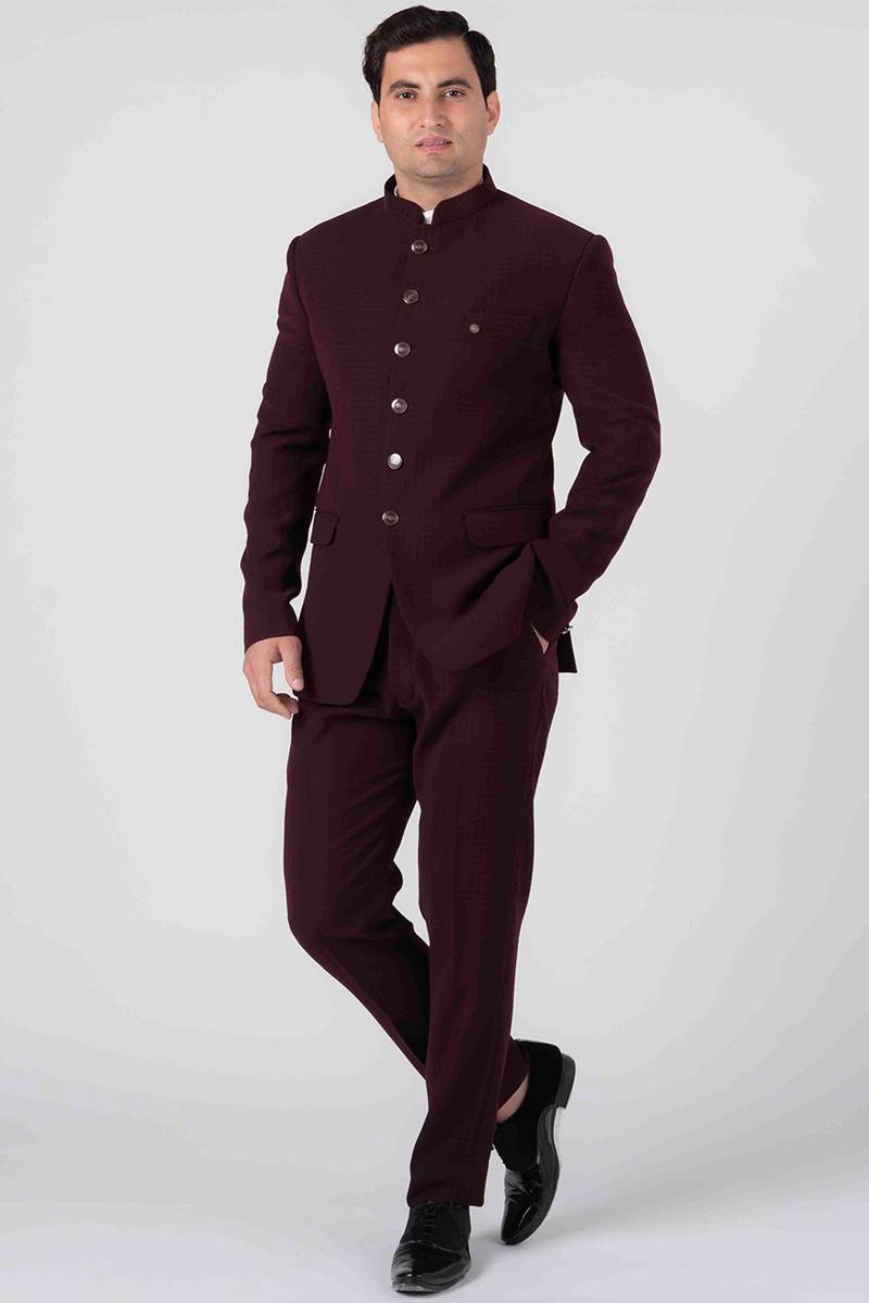 dark maroon pant coat