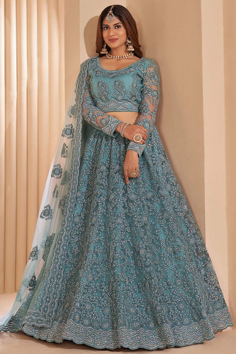 Beautiful blue fashion lehenga