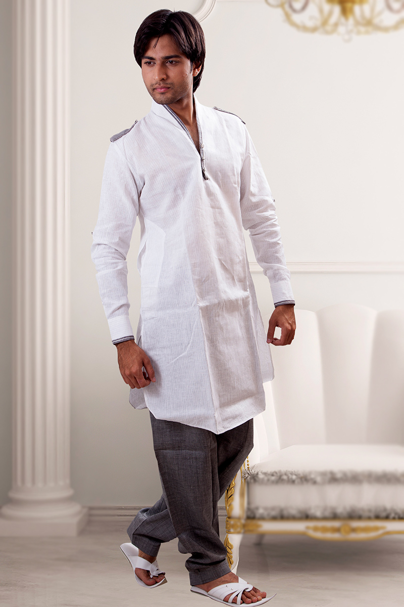 Exclusive White Men Kurta Pajama MKPA03934