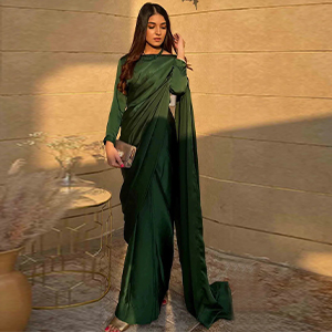 Plain Ladies Green Saree Shapewear in Kolkata at best price by