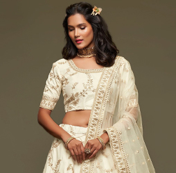 White Lehenga